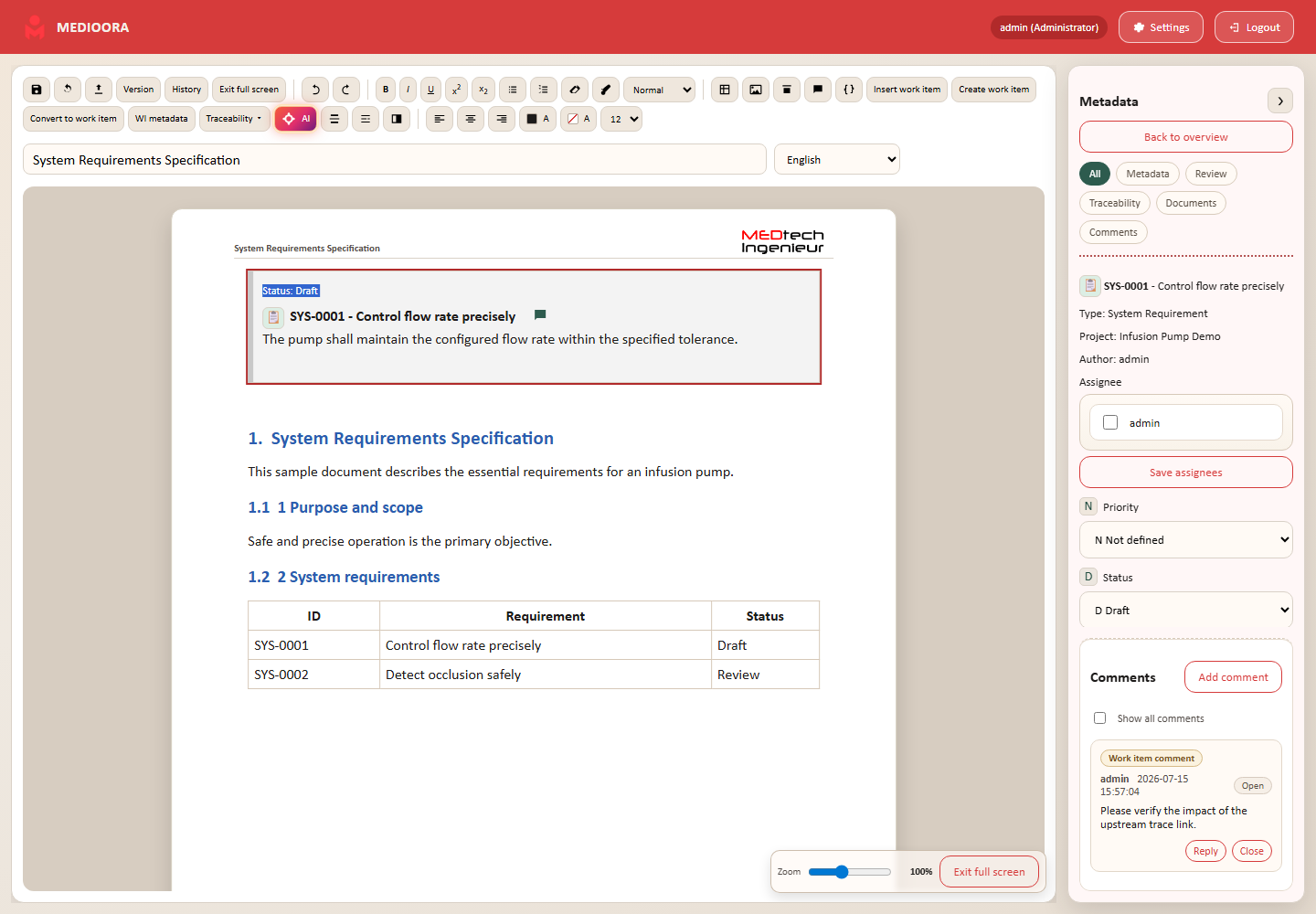 Document full-screen mode
