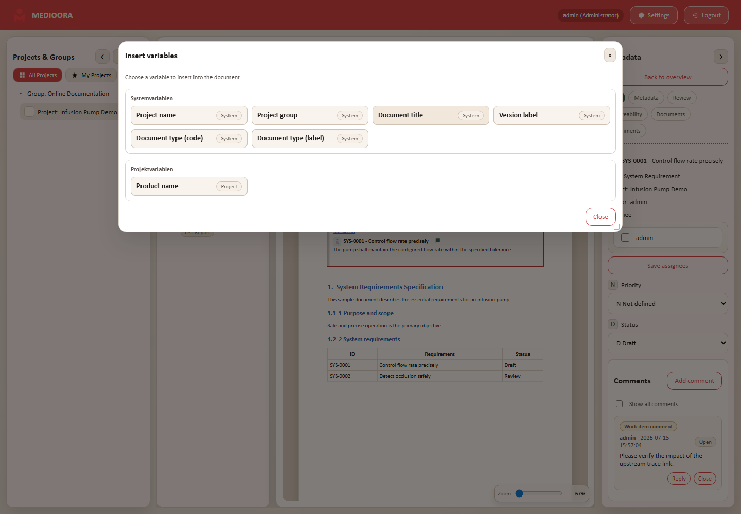 Variable picker